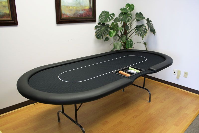 10 Players 96" FULL SIZE Texas Holdem Poker Table Folding Legs Plus